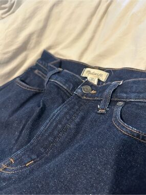 Madewell Dark Indigo Denim Jeans with Copper Stitching